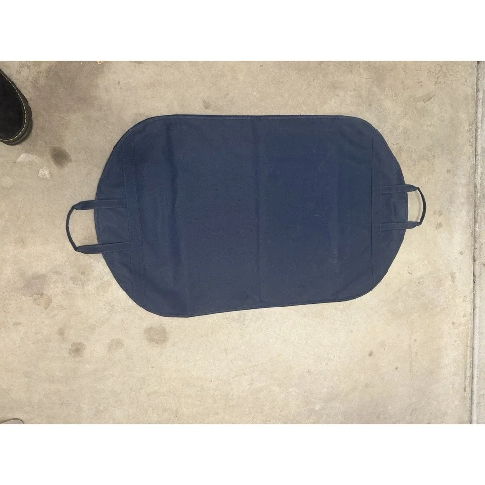 Ralph Lauren Navy Blue Canvas Garment Bag Zip Closure with Carry Handles